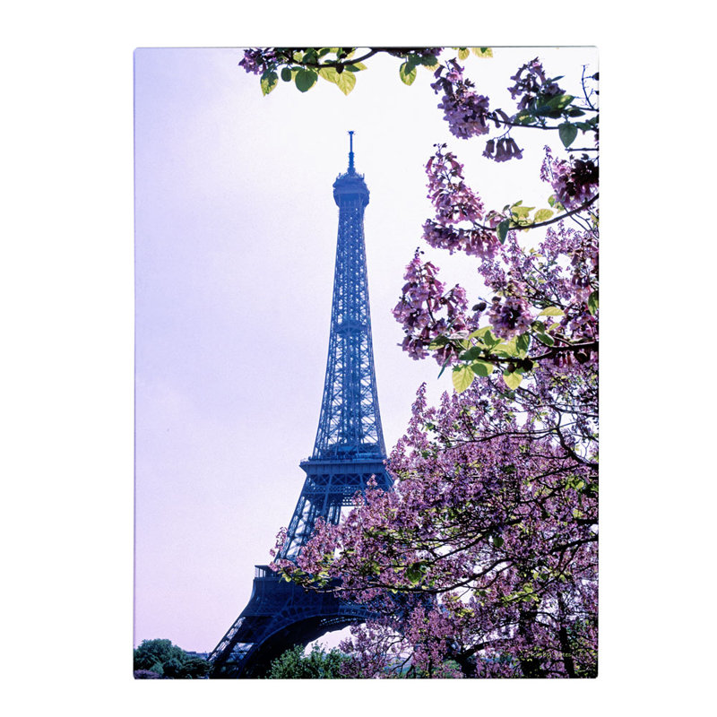" Eiffel Tower With Blossoms " by Kathy Yates, 19'' H x 14'' W x 2'' D