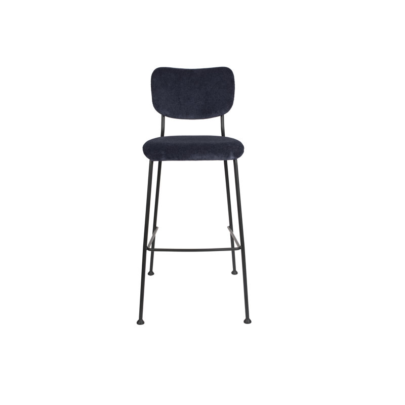 Benson Bar Stool, Counter Stool (25” Seat Height), Dark Blue
