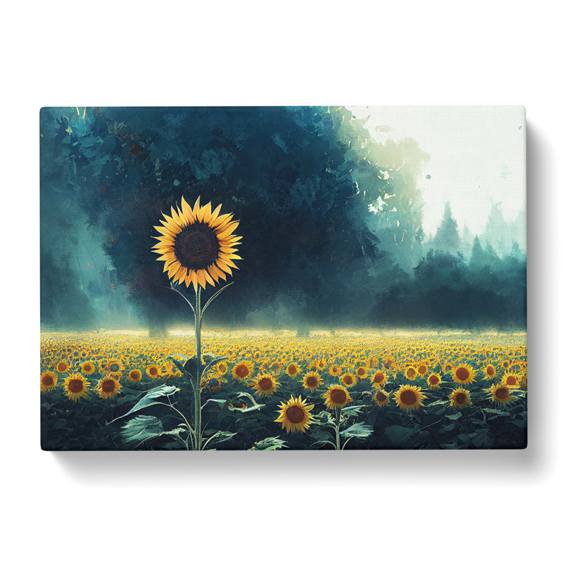 Favourable Sunflowers - Wrapped Canvas, 40cm H x 60cm W x 3cm D