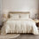 Ensemble de housse de couette 100% lin de luxe français 3 pièces lin naturel (1 housse de couette et 2 taies d'oreiller)