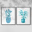Watercolor House Plant III - reproduction encadrée de qualité supérieure - prête à être accrochée - aucun clou requis - aucun clou requis-213301135-213301140