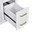 Meuble-lavabo moderne blanc de 36 po avec lavabo en céramique, portes à fermeture douce, 4 tiroirs de rangement, conception élégante pour les petites salles de bain