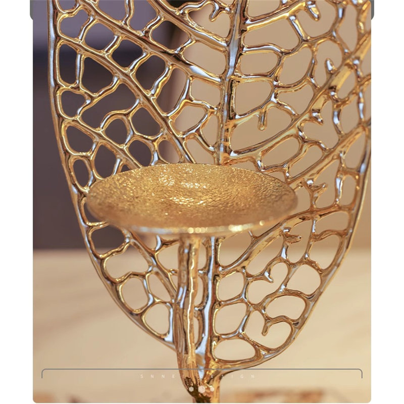Bougeoir de table en métal 24,8 po H