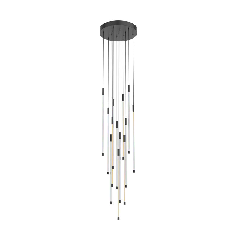 Motif 13 - Light LED Pendant, 26.75" H x 12.75" W x 12.75" D, Black