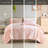 Full/Queen Shaggy Comforter - Blush Warm Reverse Includes 1 & 2 Shams Soft