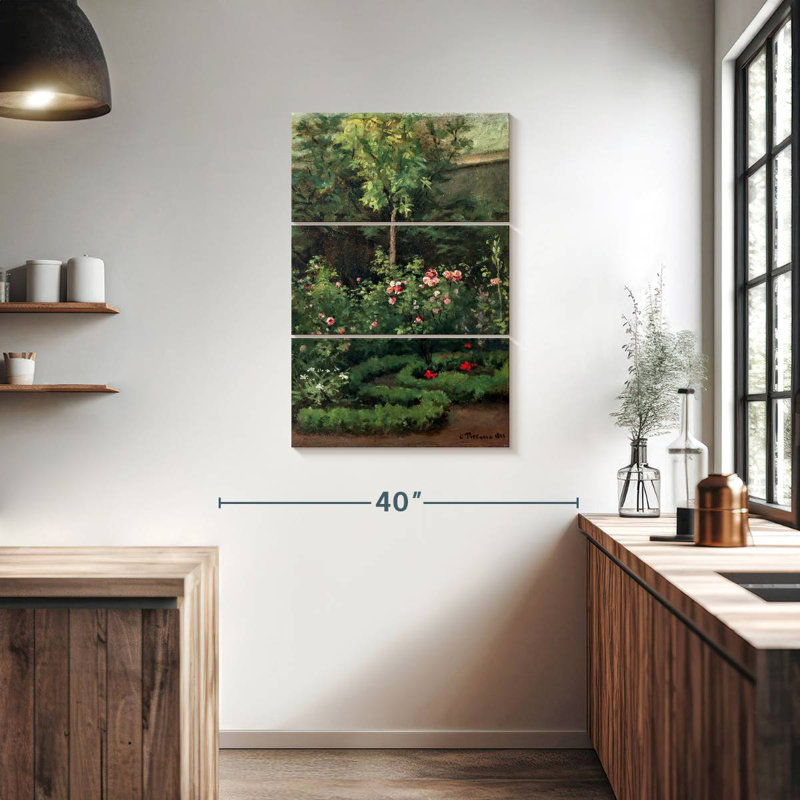 Senne A Rose Garden 1862, H 38 po x l 24 po