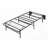 Twin Size Black Metal Platform Foldable Bed Frame with 14"H High Profile Design and No Box Spring Needed-1520116217