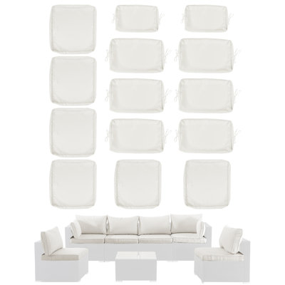 14 Pcs Set Outdoor Cushion Cover Set For Patio Furniture Cushion, Covers Only