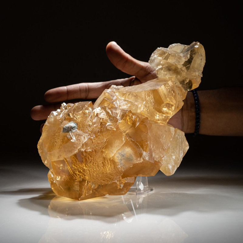Golden Calcite from Tieshan District, Huangshi Prefecture, Hubei Province, China