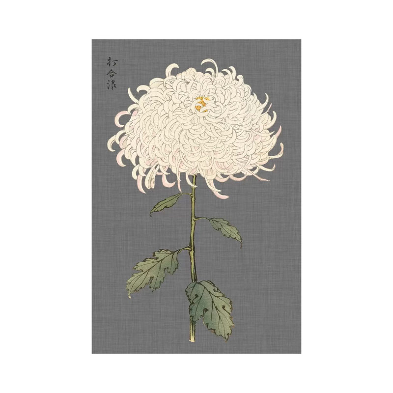 Dramatic Ivory Mums II by Vision Studio - Wrapped Canvas Painting, 66.04 cm H x 45.72 cm W x 1.91 cm D