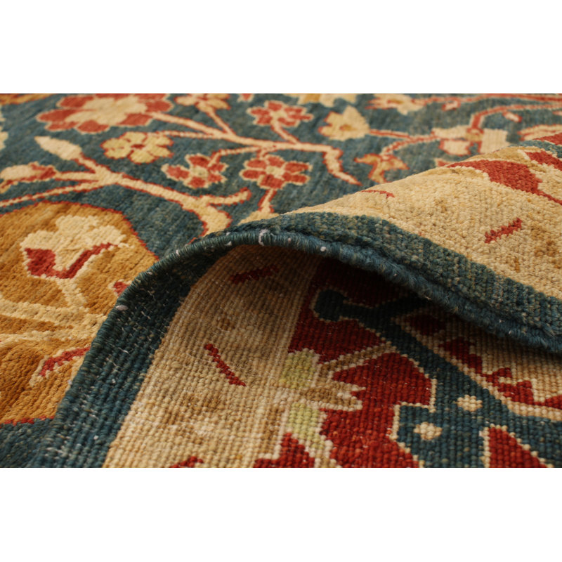 Tapis de zone en laine 10 pi 2 po x 9 pi 8 po noué la chobi. one-of-kind à la main Vazquez