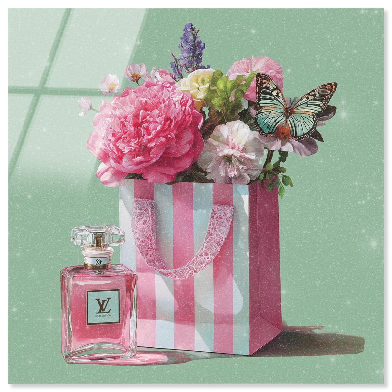 Impression sur toile «Spring Spring Bag Glam» par Art Remedy, H 12 po x l 12 po