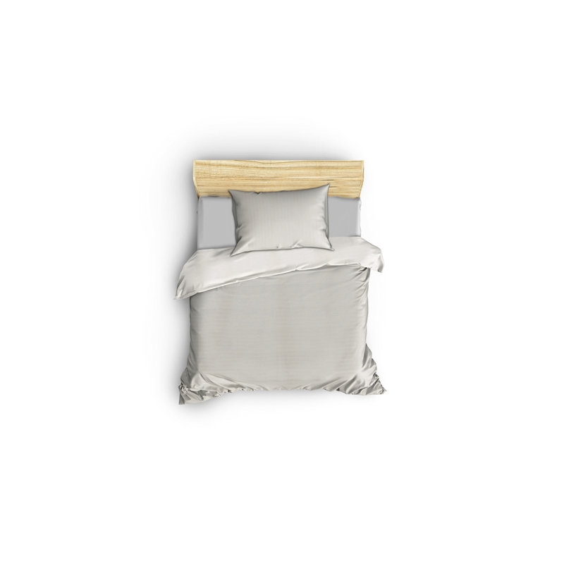 Quilt Cover Set, Full Duvet Cover + 1 24" x 24" Pillowcase, Cream