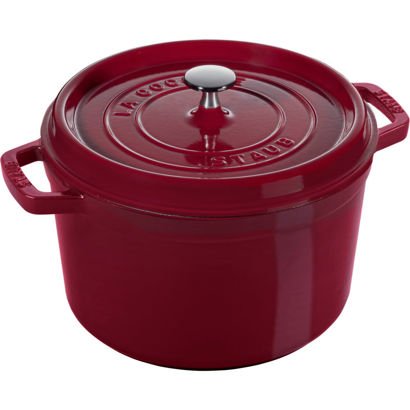 Staub Cast Iron 5-qt Tall Cocotte, Red