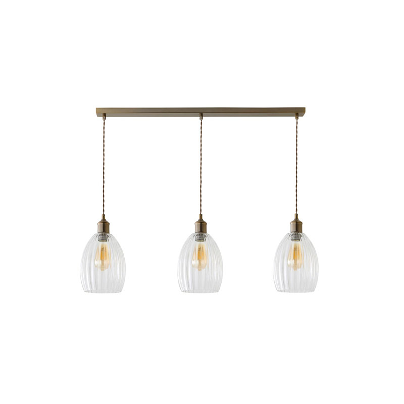 3 - Light Brushed Brass Pendant