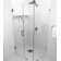 Illume 44 in. x 32 in. x 78 in. 90-degree Fully Frameless Wall Hinged Glass Shower Enclosure