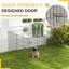 91cm H Panel Metal Pet Barrier With Door