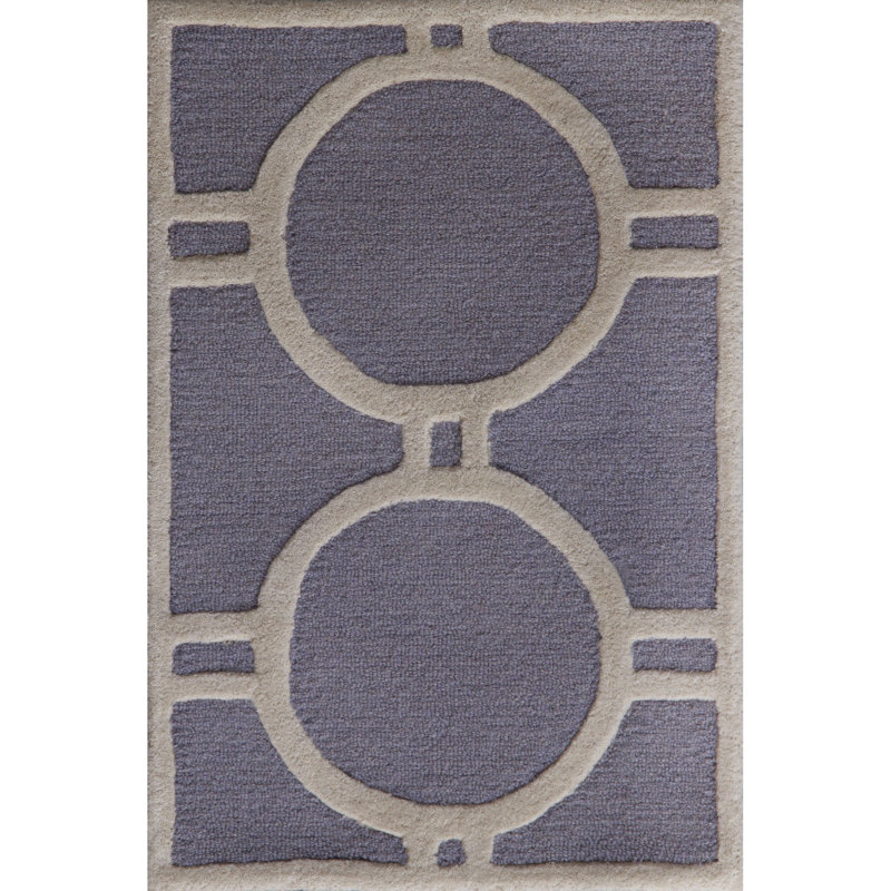 Tapis géométrique en laine touffeté à la main Cambridge, Rectangle 2 pi 6 po x 4 pi