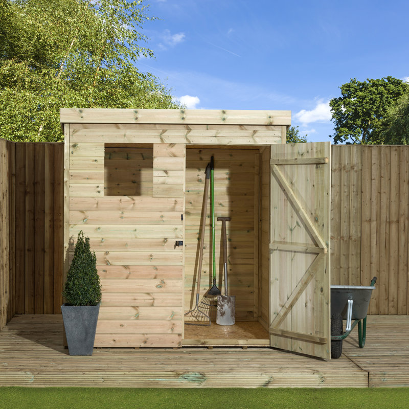6 Ft. W x 6 Ft. D Shiplap Pent Wooden Shed, 6ft. x 6ft.