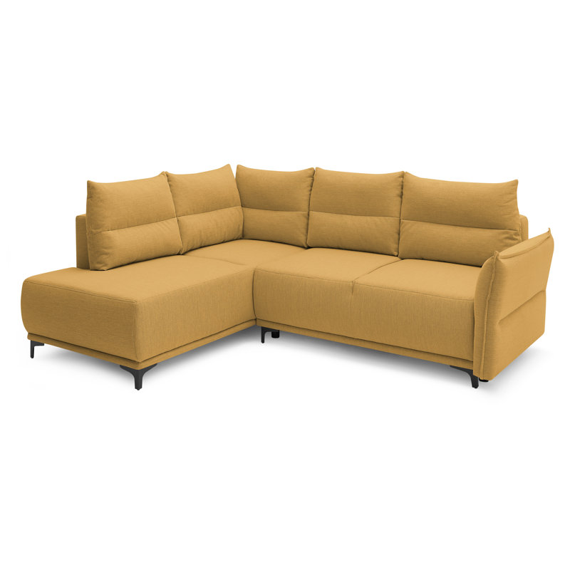 Bielecki 3 Seater Sofa Bed, Yellow, Left Hand Facing