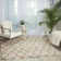 Tapis à poil long crème à motif géométrique Linton