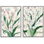 "Green Botanical Floral Art", photos de salon, impression sur toile encadrée, 2 pièces-128131896-128131892