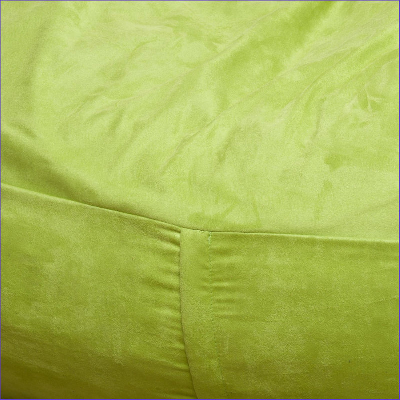 Fauteuil à billes cylindrique en suède à 4 pieds Michael - vert kiwi | Polyester, Green Polyester