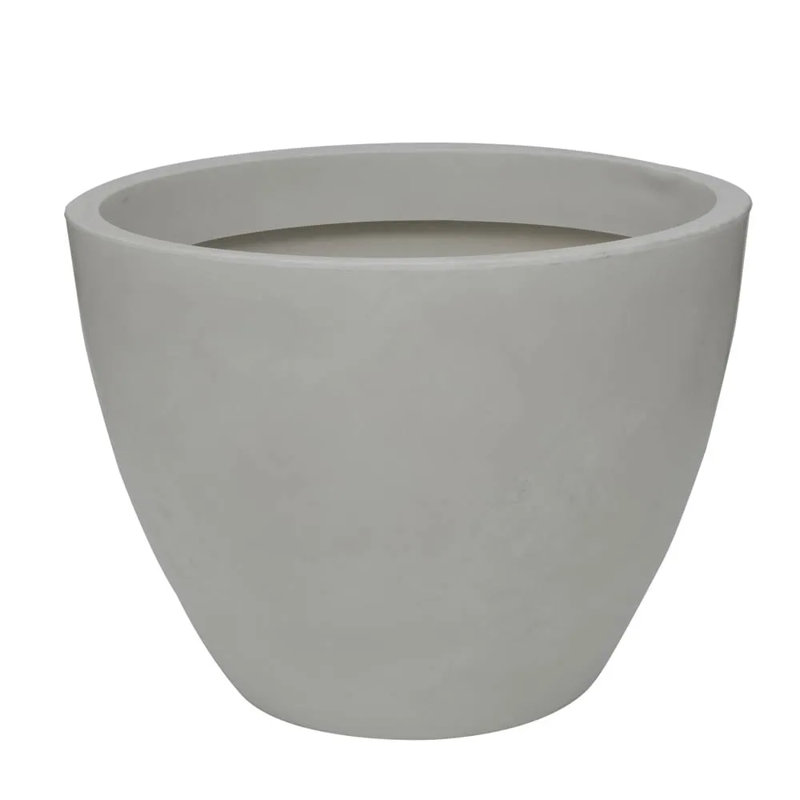 ECOBO Eco-Friendly Round Pot Planter, VicenzaIndoor/Outdoor use,Four Season Use, Off White, 23.6" H x 31.5" W x 31.5" D