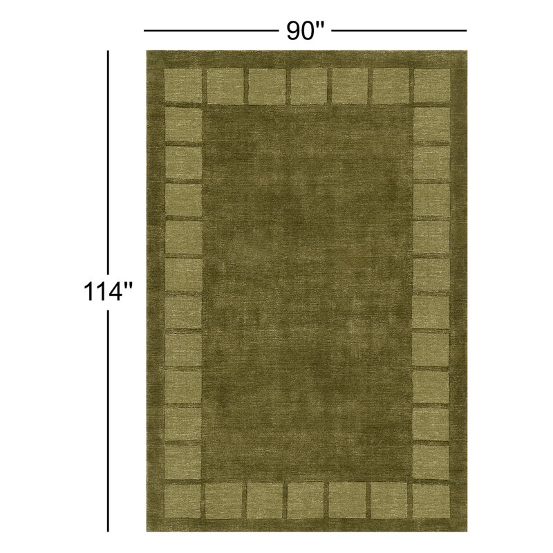 Tapis en mélange de laine Milchan, Rectangle 7 pi 6 po x 9 pi 6 po
