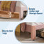 Structure de lit plateforme tapissier avec tête de lit pour chat, conception silencieuse avec tiroir de rangement et support à lattes en bois massif, aucun sommier tapissier requis-1632860727-1632860720