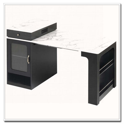 59.5"Kitchen Island With Extendable Dining Table, Kitchen Storage Table With Double-Sided Storage, Kitchen Island With 2 Drawers, Power Outlet, Side Open Shelves, For Kitchen