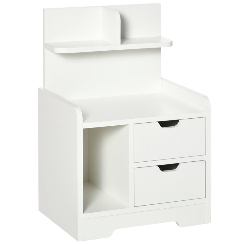 40cm W Engineered Wood Bedside Table