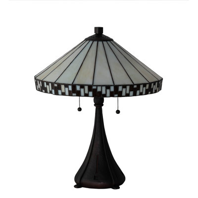 Lampe de table 21,75 po à damier asiatique Prairie Mackintosh