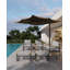Causeuse en aluminium avec table basse, gris - Ensemble d'extérieur résistant aux intempéries pour patio, balcon ou terrasse-683588188