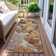 Machine Washable Indoor/Outdoor Xhevrie Gold Rug