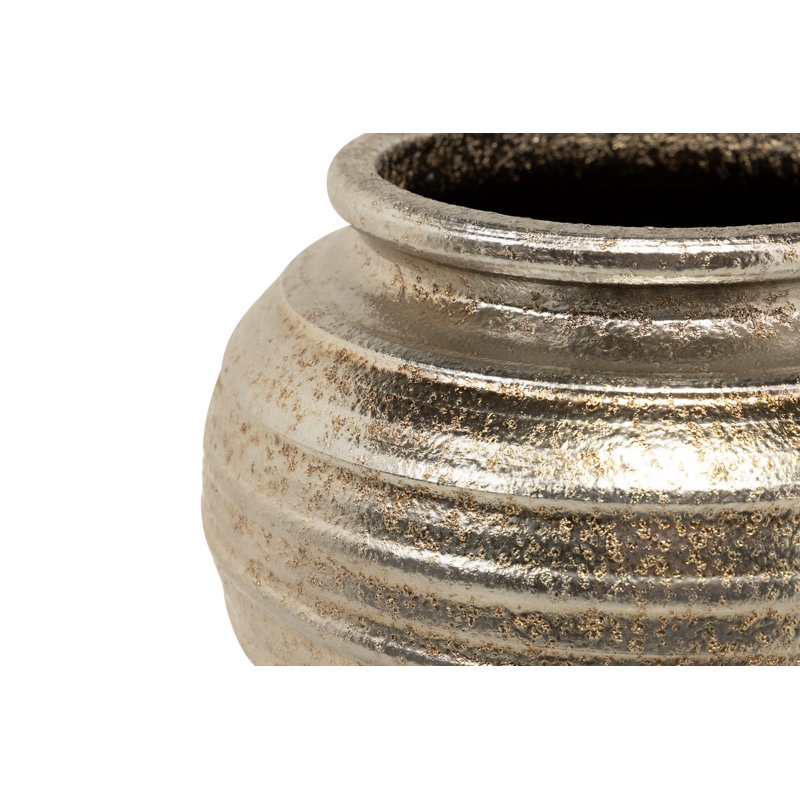 Ceramic / Porcelain Floor Vase, Silver, 43" H x 36" W x 36" D