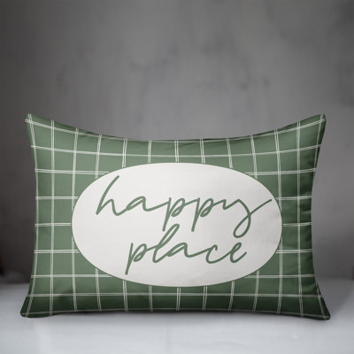 Plaid Outdoor Reversible Throw Pillow