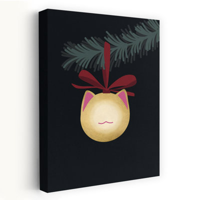 Chat, ornement de Noël contemporain, impression murale