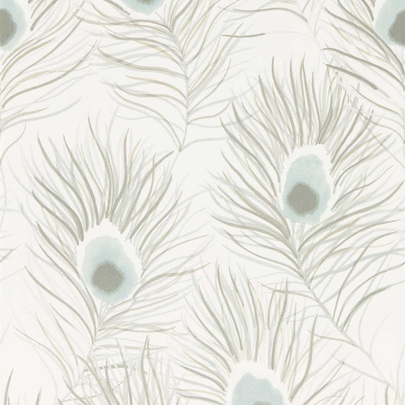 Orlena 10.05m x 52cm Powder Wallpaper Roll, Powder Blue/Gilver