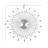 Alsey Metal Starburst Decorative Silver Wall Clock with Crystal Embellishment