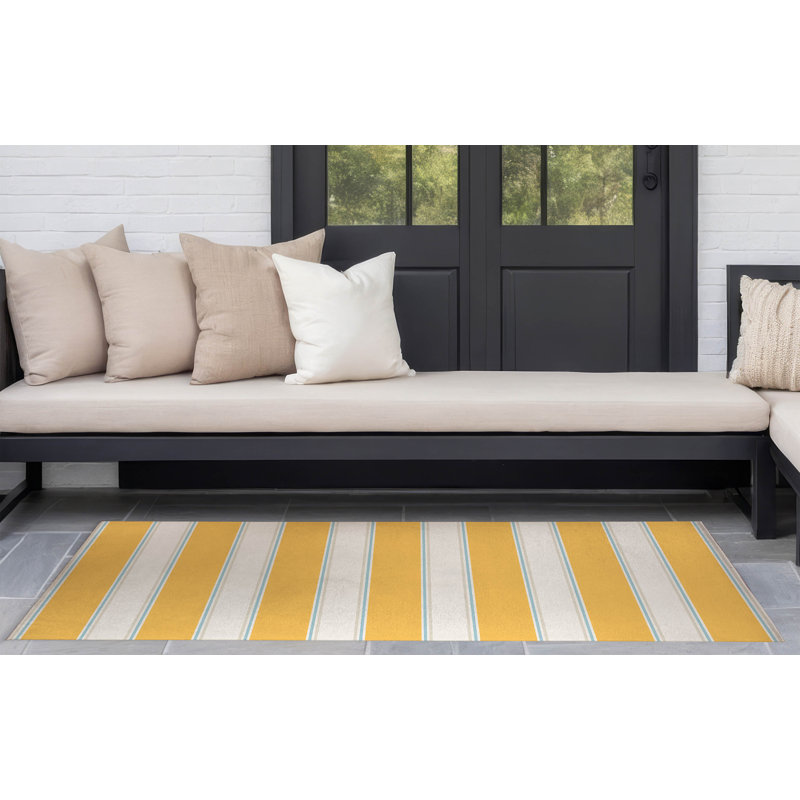Tapis d'extérieur à rayures Cabana, Rectangulaire 2 pi x 3 pi