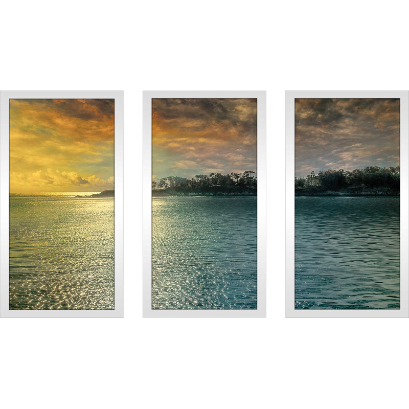 Mystic Island par Mike Calascibetta - cadre photo 3 pièces, impression multi-pièces, L 40,5 po x H 25,5 po x P 1 po