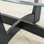 Table basse ovale avec plateau en verre-1819220858