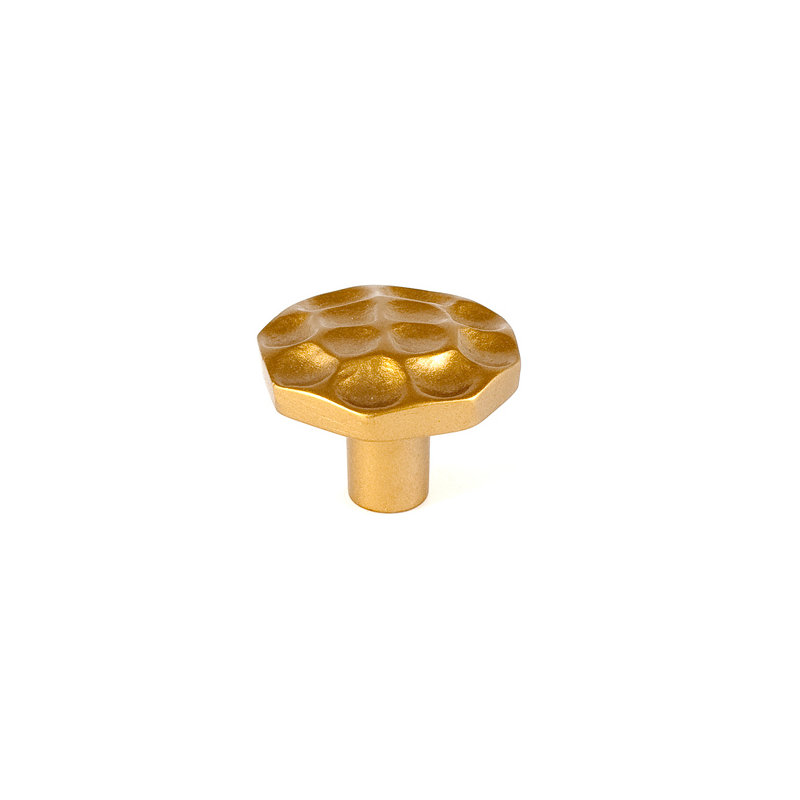 Pomegranate Geometric Knob, Satin Brass, 1.25" H x 1.25" W x 0.875" D