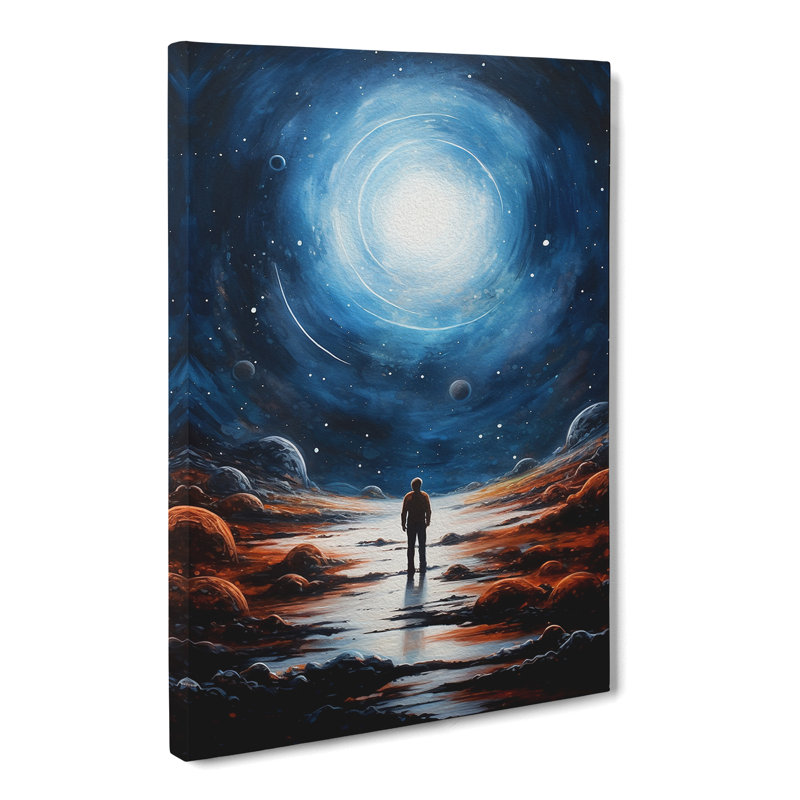 Galaxy Hard Edge Painting - Wrapped Canvas, 50cm H x 35cm W x 3cm D