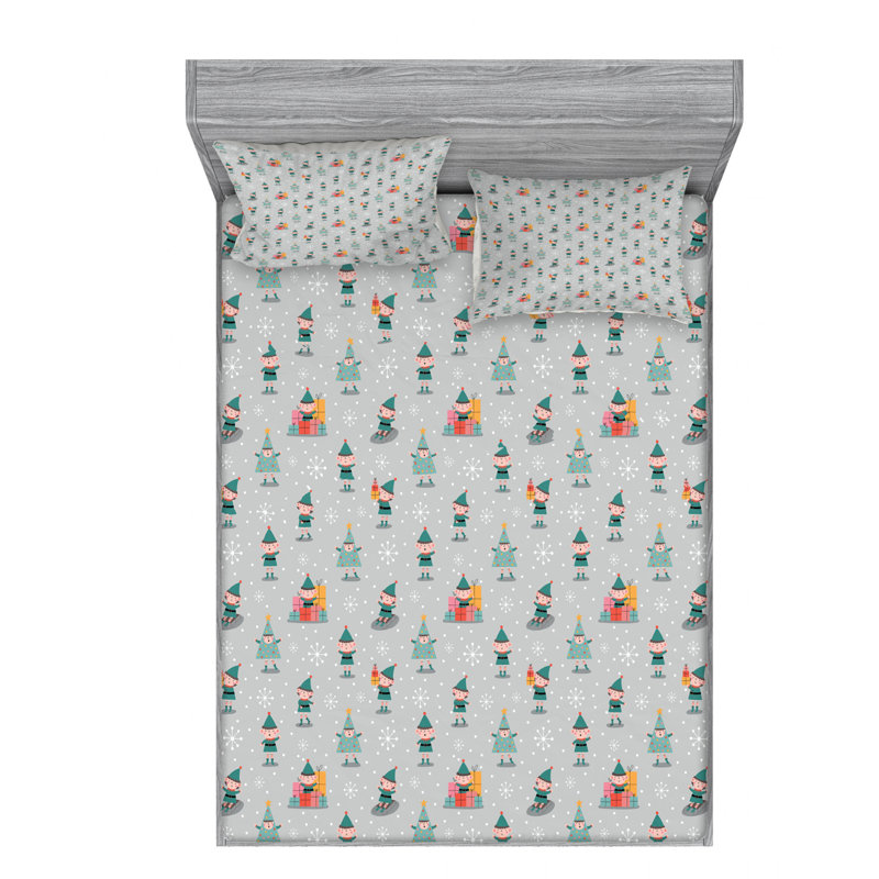 Microfiber Sheet Set, Queen Sheet Set with Fitted Sheet