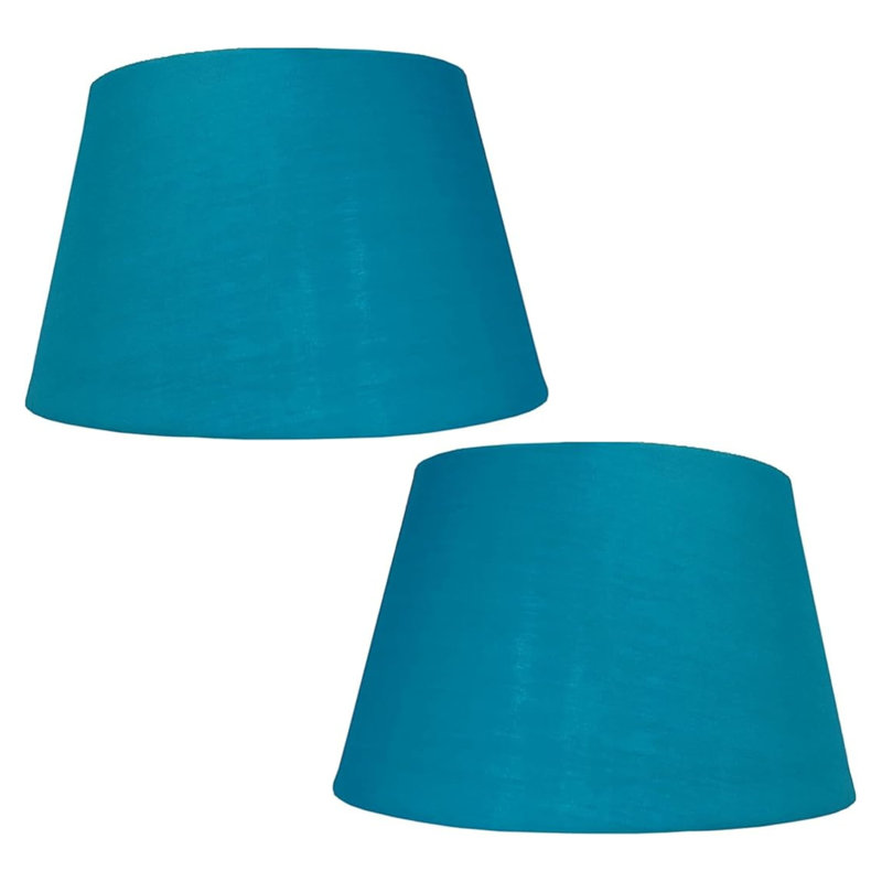 Talaina 25cm H Cotton Lamp Shade, Teal Blue