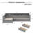 Metairie Modern L-Shaped Wooden Daybed with Storage Drawers & Bookshelf-50832938