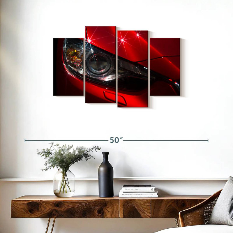Mehar Shiny Car Headlights, 22" H x 36" W
