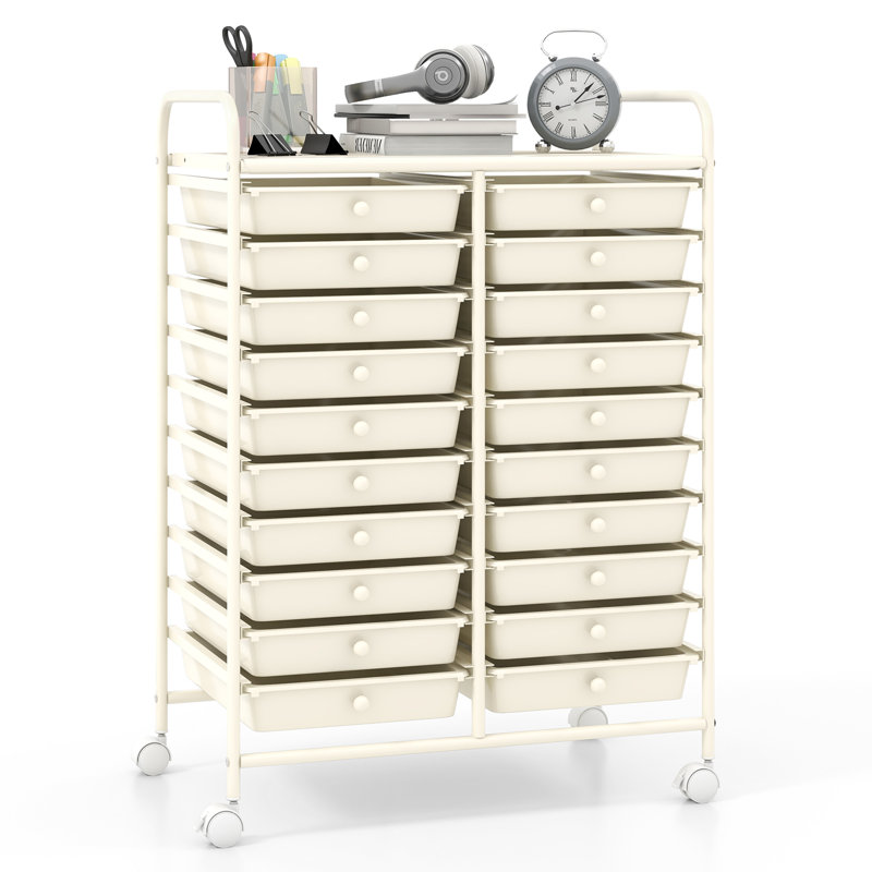 20 Drawer Storage Drawer, White